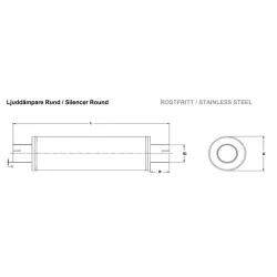 Lyddmper runde 2,5" rmer Rustfri