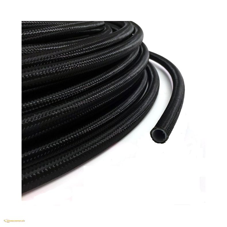 AN6 Nylonomspunnen slang PTFE